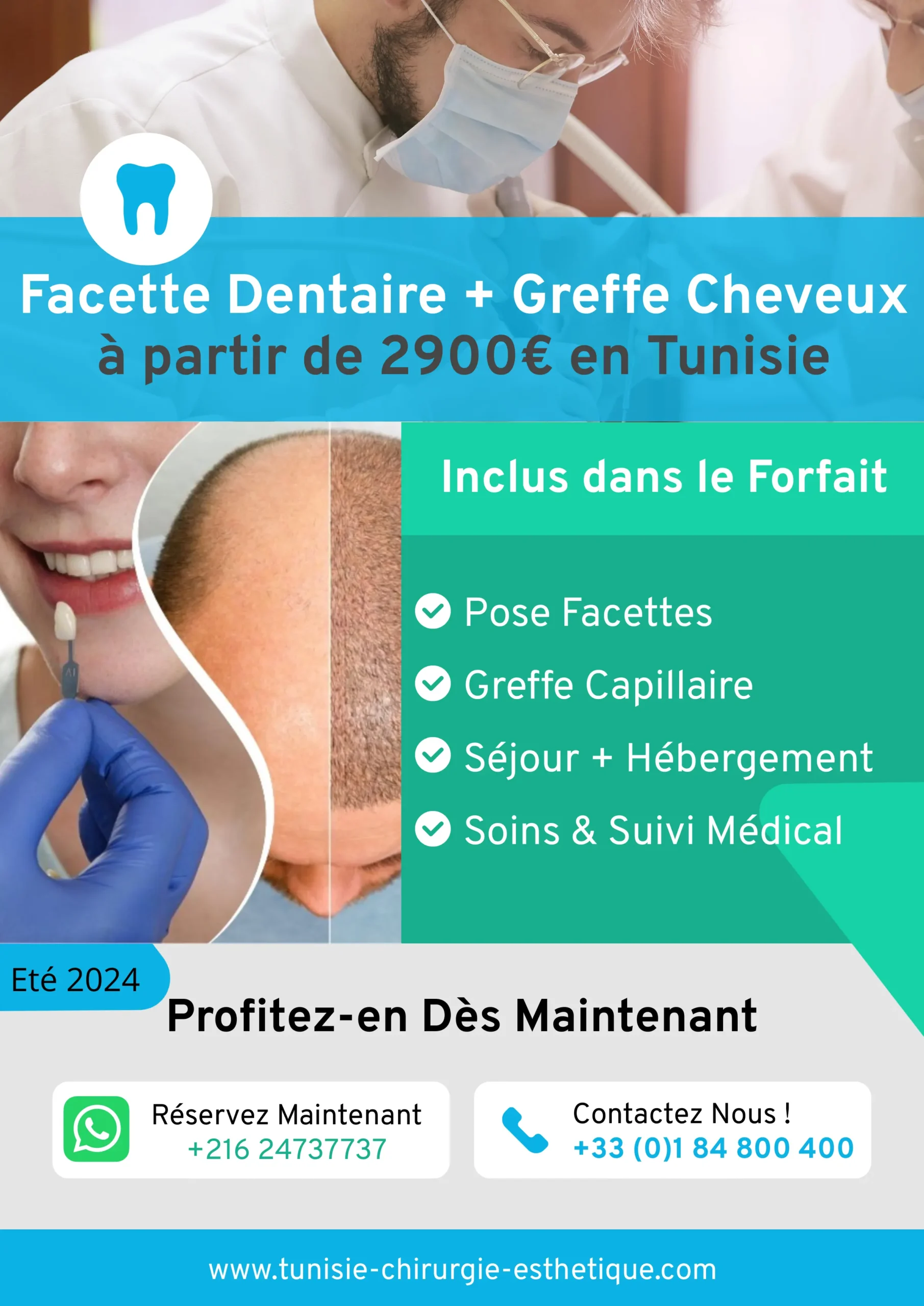 combiner-facette-dentaire-greffe-cheveux-Tunisie